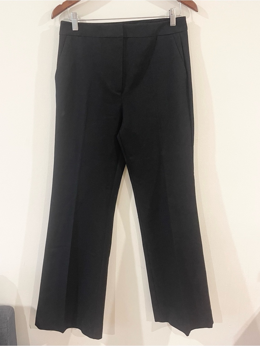 Boden Bi-Stretch Flared Ankle Trousers Women’s size 8 Black